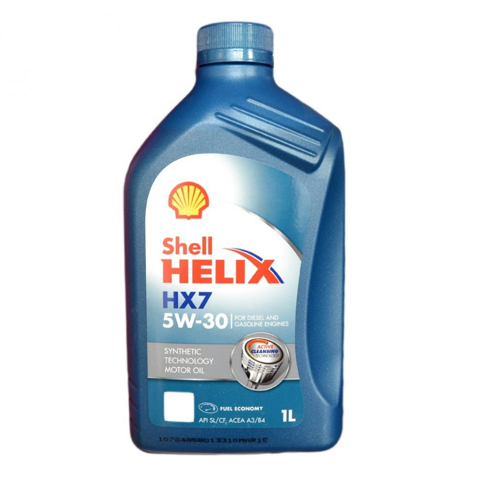 Масло моторное Shell HELIX HX7 10W-40 1л синяя пс